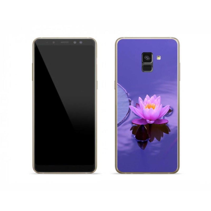 Gelový obal mmCase na mobil Samsung Galaxy A8 (2018) - květ na hladině