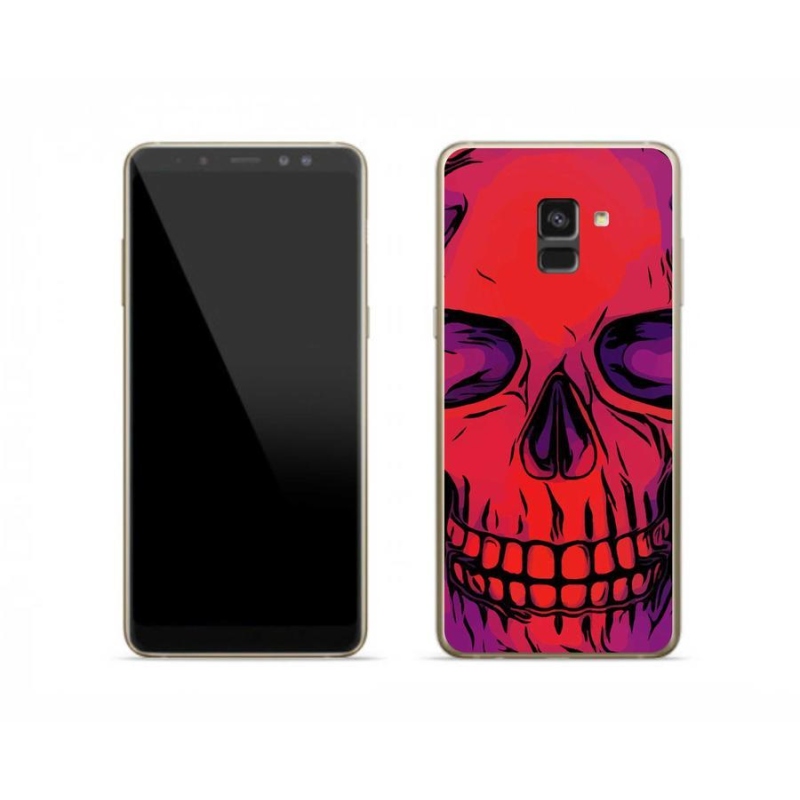 Gelový obal mmCase na mobil Samsung Galaxy A8 (2018) - lebka