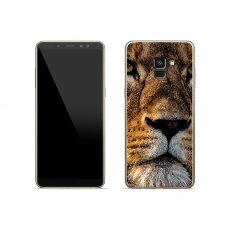 Gelový obal mmCase na mobil Samsung Galaxy A8 (2018) - lev