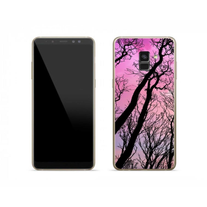 Gelový obal mmCase na mobil Samsung Galaxy A8 (2018) - opadané stromy