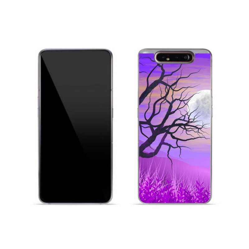 Gelový obal mmCase na mobil Samsung Galaxy A80 - kreslený opadaný strom