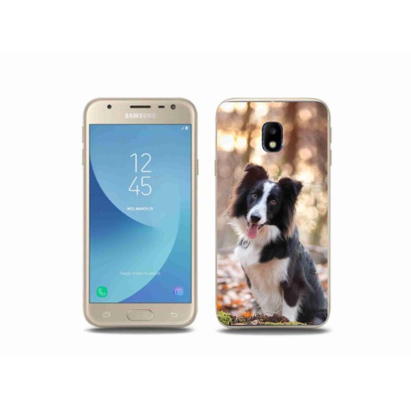 Gelový obal mmCase na mobil Samsung Galaxy J3 (2017) - border kolie 1