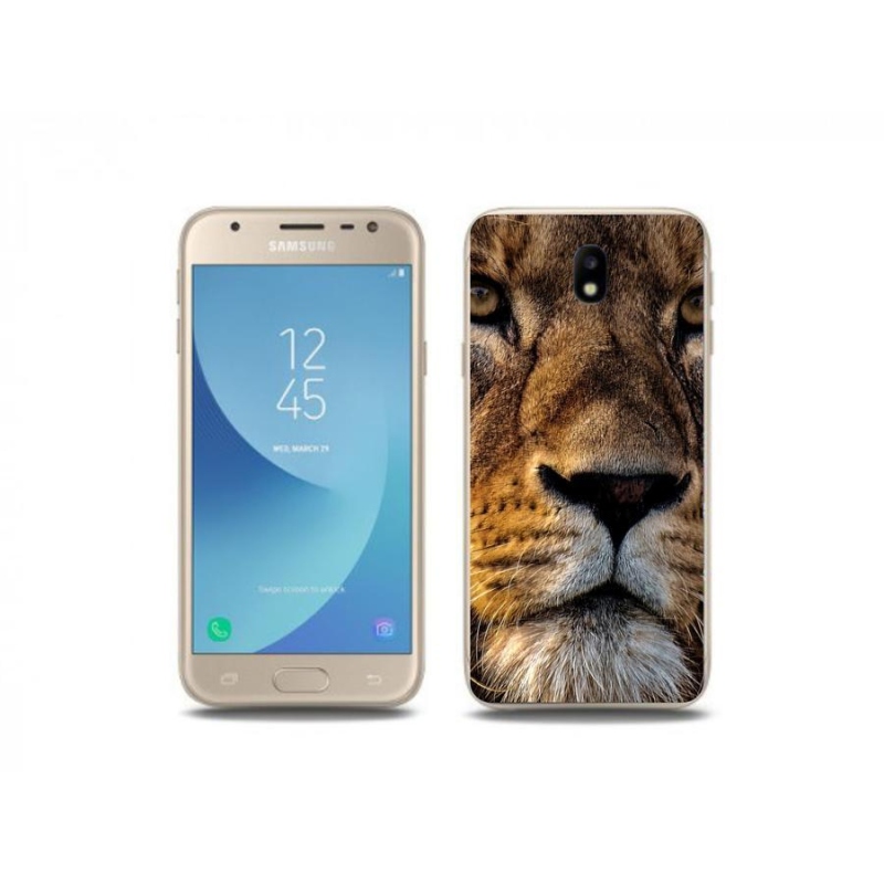 Gelový obal mmCase na mobil Samsung Galaxy J3 (2017) - lev