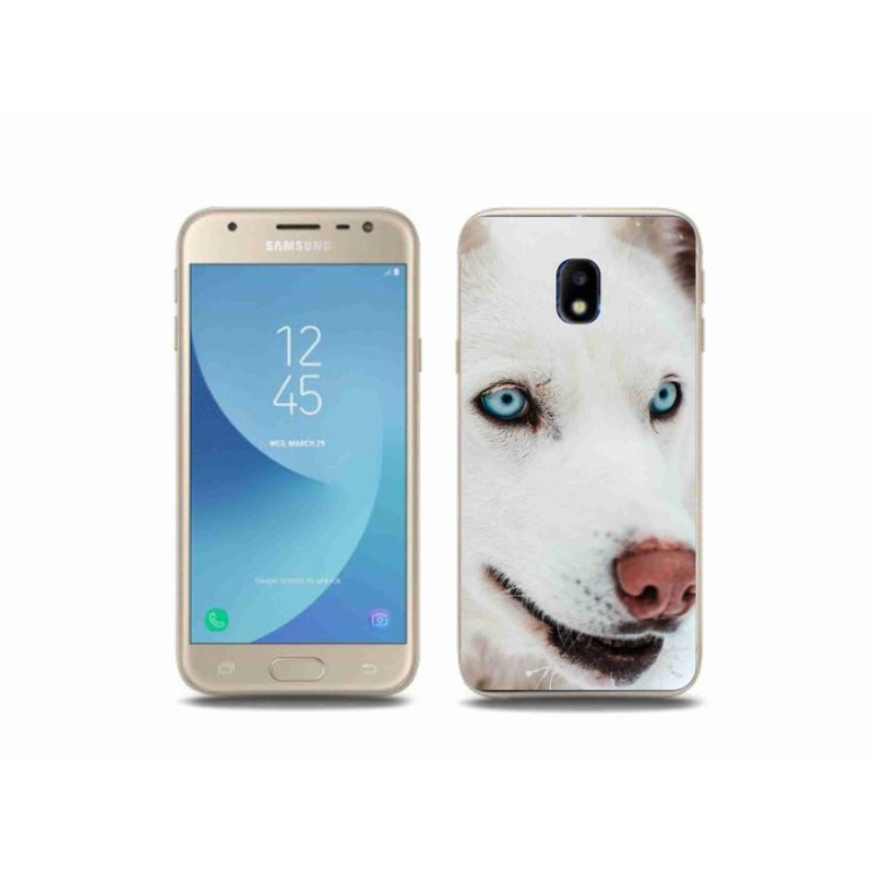 Gelový obal mmCase na mobil Samsung Galaxy J3 (2017) - psí pohled