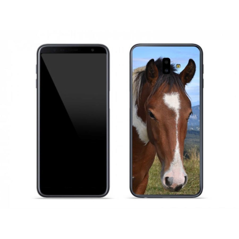 Gelový obal mmCase na mobil Samsung Galaxy J6 Plus - hnědý kůň