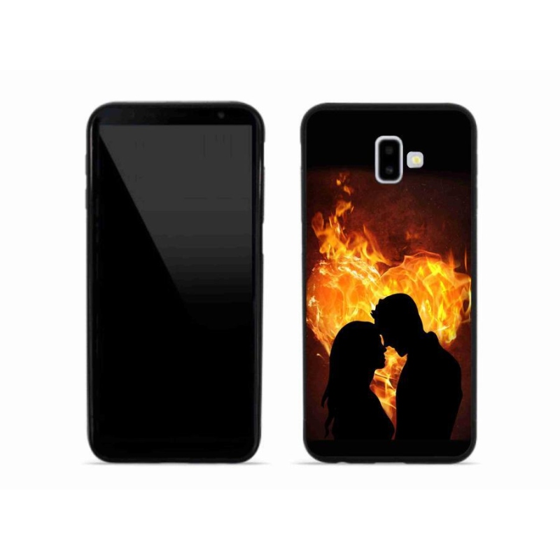 Gelový obal mmCase na mobil Samsung Galaxy J6 Plus - ohnivá láska