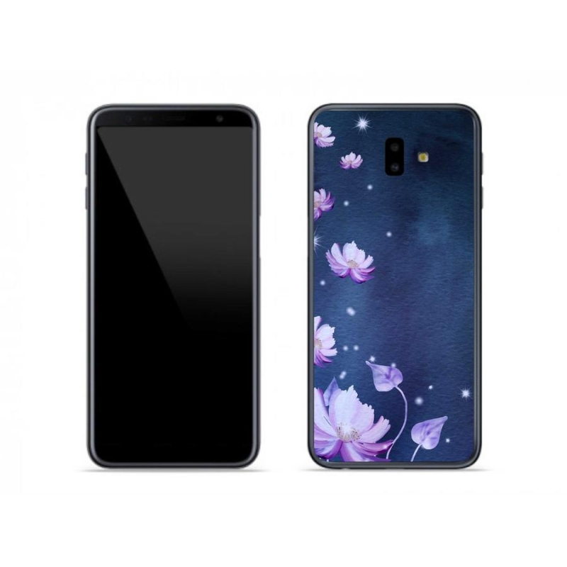 Gelový obal mmCase na mobil Samsung Galaxy J6 Plus - padající květy