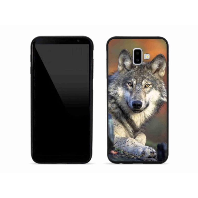 Gelový obal mmCase na mobil Samsung Galaxy J6 Plus - vlk