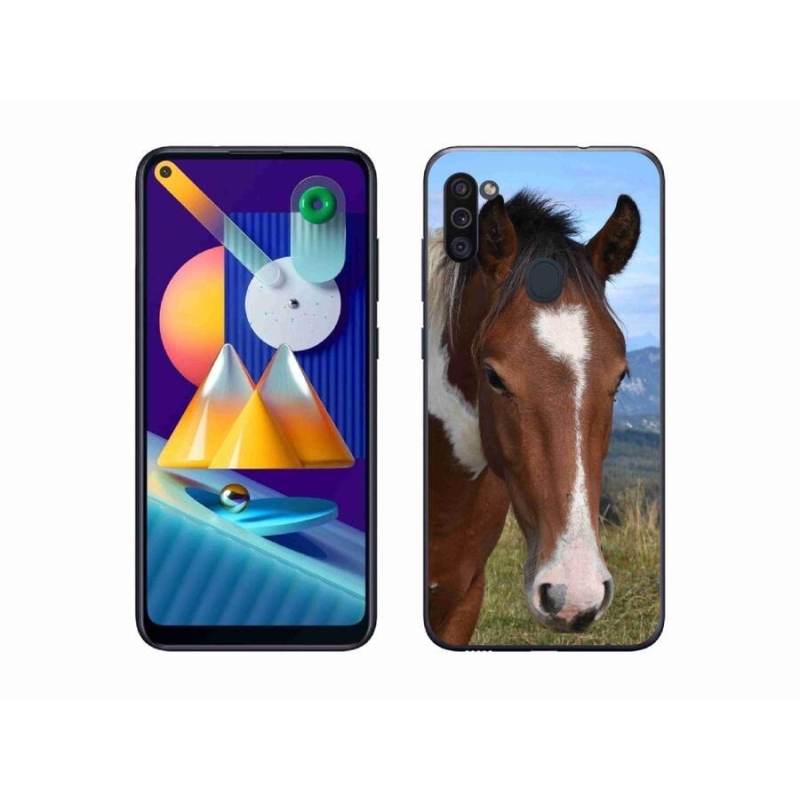 Gelový obal mmCase na mobil Samsung Galaxy M11 - hnědý kůň