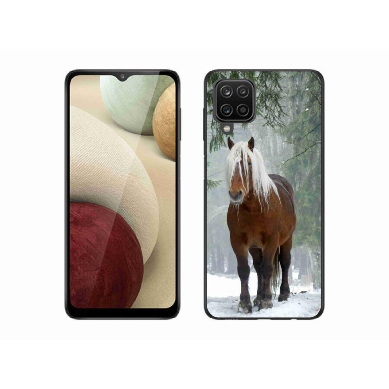 Gelový obal mmCase na mobil Samsung Galaxy M12 - kůň v lese