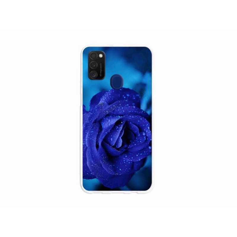 Gelový obal mmCase na mobil Samsung Galaxy M21 - modrá růže