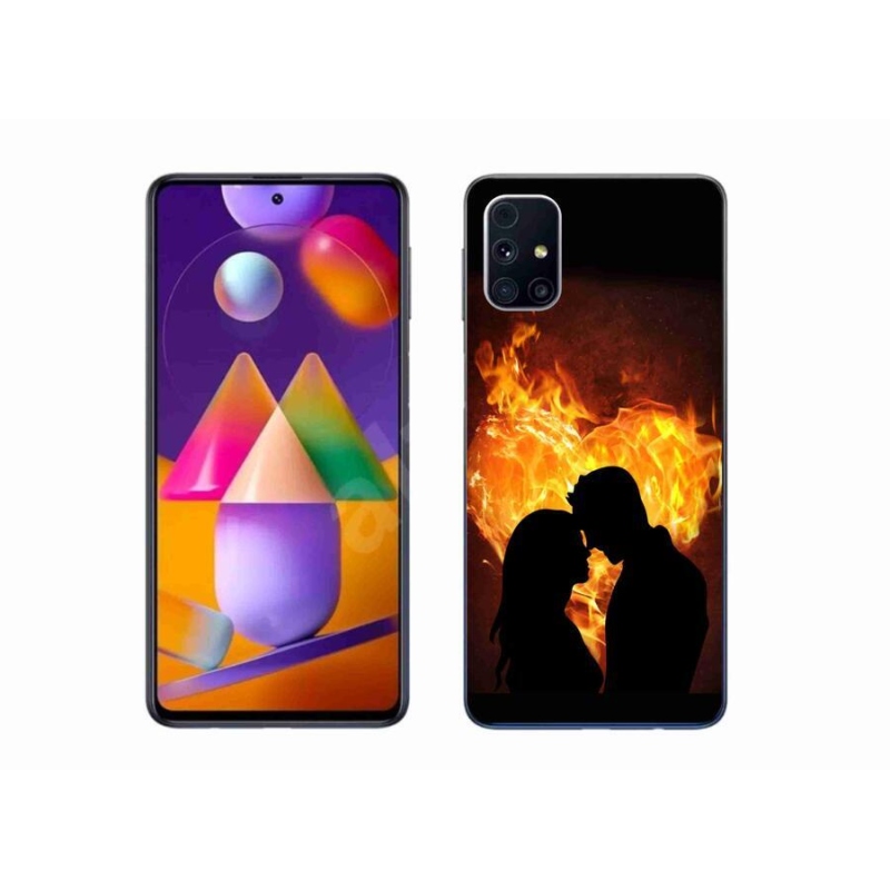 Gelový obal mmCase na mobil Samsung Galaxy M31s - ohnivá láska