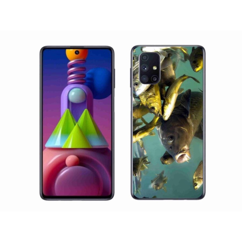 Gelový obal mmCase na mobil Samsung Galaxy M51 - hejno ryb