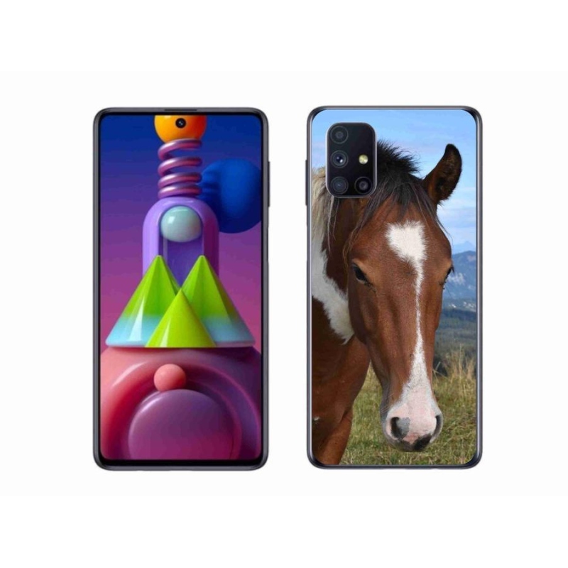 Gelový obal mmCase na mobil Samsung Galaxy M51 - hnědý kůň