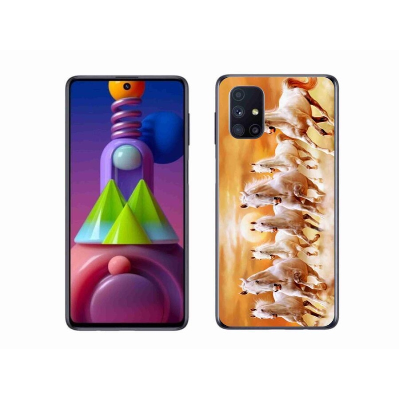 Gelový obal mmCase na mobil Samsung Galaxy M51 - koně 2
