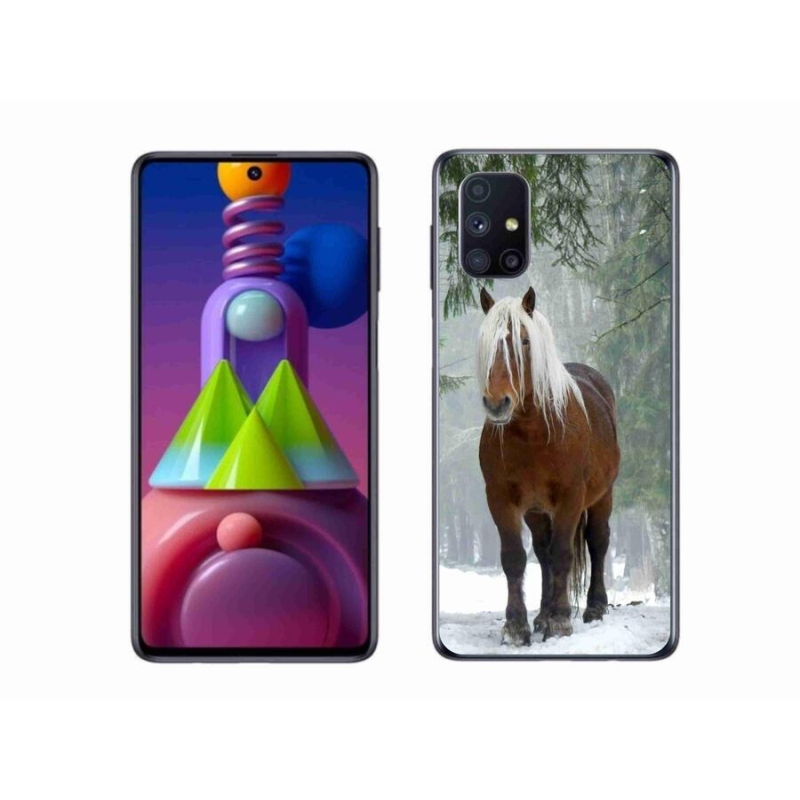 Gelový obal mmCase na mobil Samsung Galaxy M51 - kůň v lese