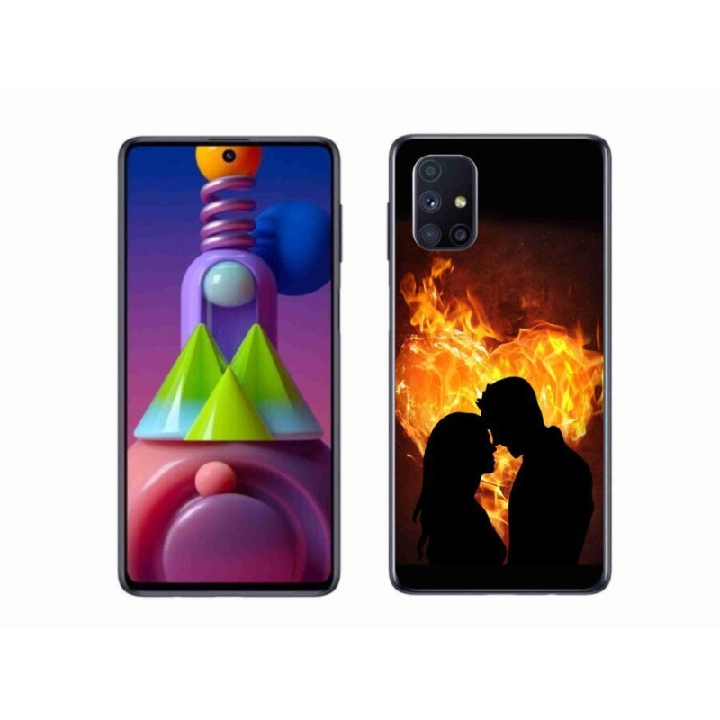 Gelový obal mmCase na mobil Samsung Galaxy M51 - ohnivá láska