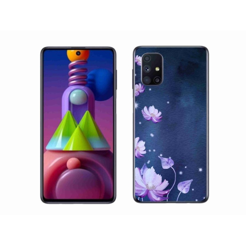 Gelový obal mmCase na mobil Samsung Galaxy M51 - padající květy