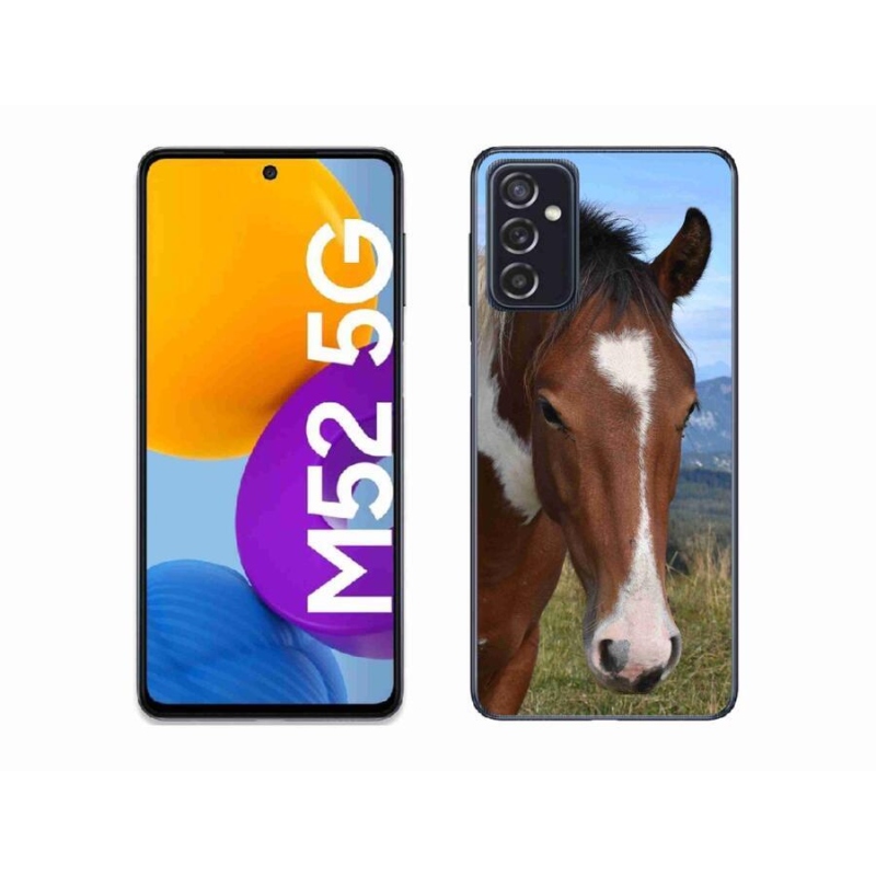 Gelový obal mmCase na mobil Samsung Galaxy M52 5G - hnědý kůň