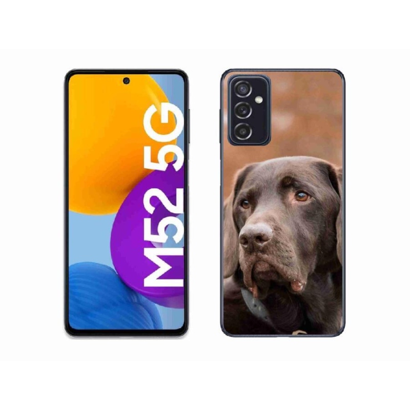 Gelový obal mmCase na mobil Samsung Galaxy M52 5G - hnědý labrador