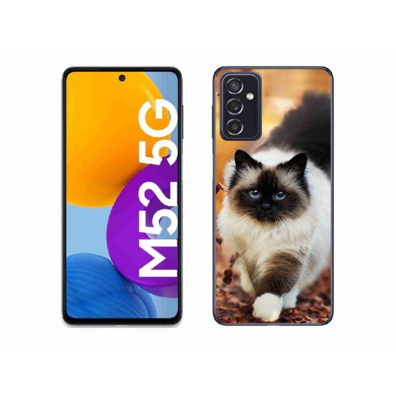 Gelový obal mmCase na mobil Samsung Galaxy M52 5G - kočka 1