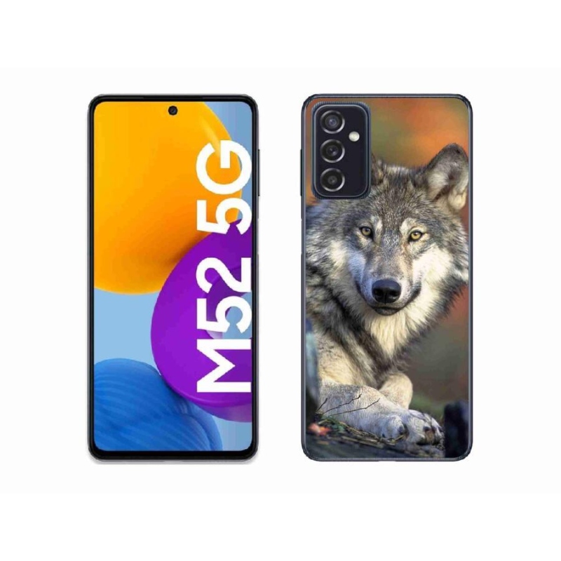 Gelový obal mmCase na mobil Samsung Galaxy M52 5G - vlk