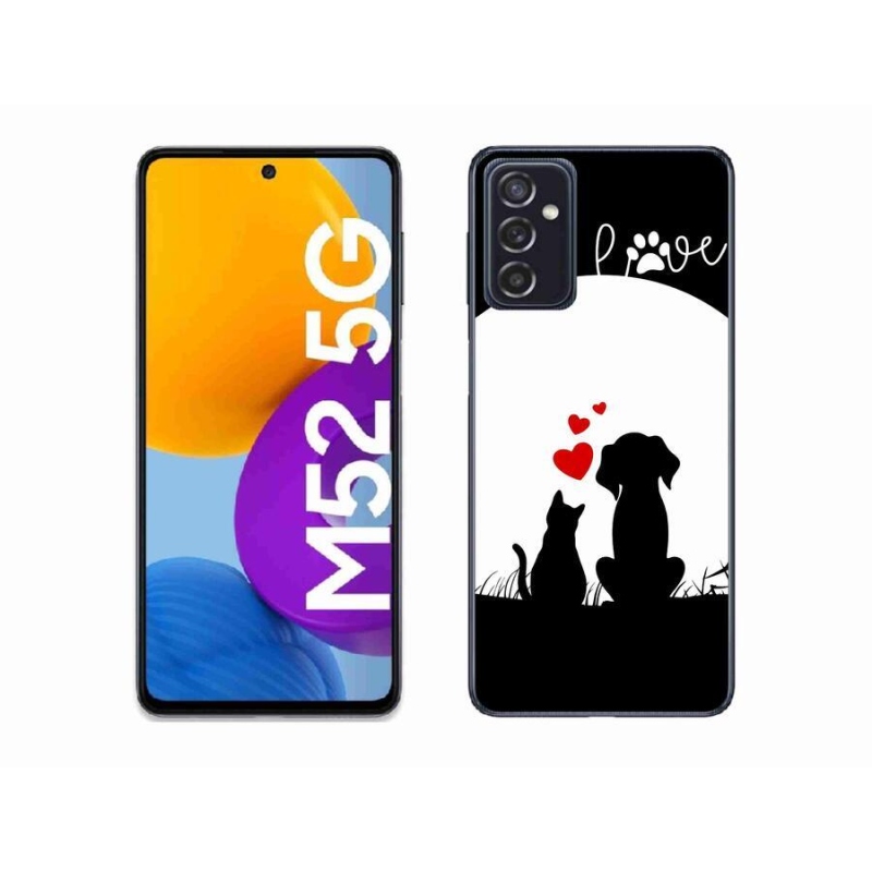Gelový obal mmCase na mobil Samsung Galaxy M52 5G - zvířecí láska