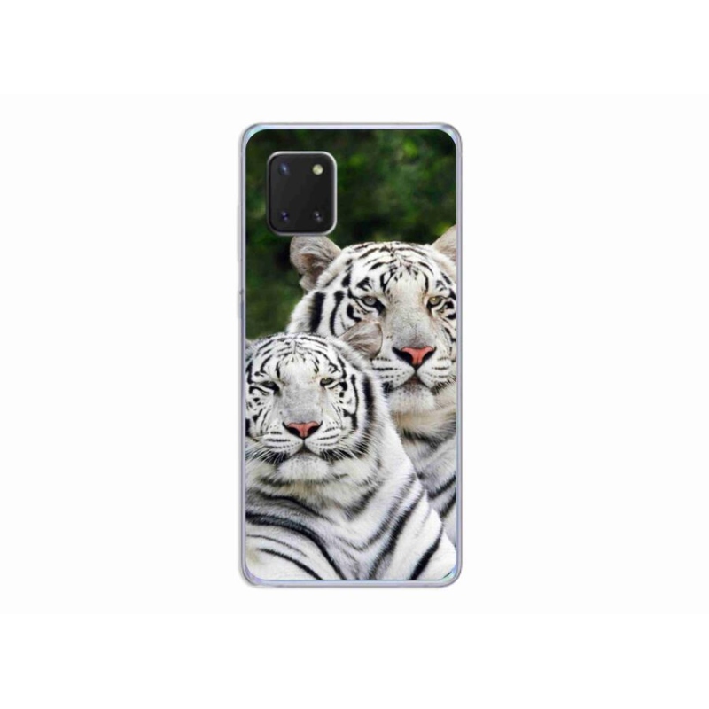 Gelový obal mmCase na mobil Samsung Galaxy Note 10 Lite - bílí tygři