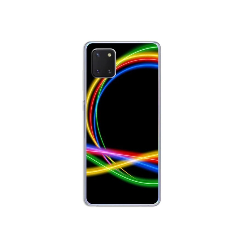 Gelový obal mmCase na mobil Samsung Galaxy Note 10 Lite - neonové kruhy