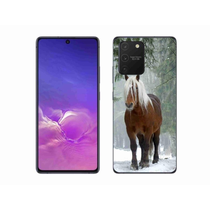 Gelový obal mmCase na mobil Samsung Galaxy S10 Lite - kůň v lese