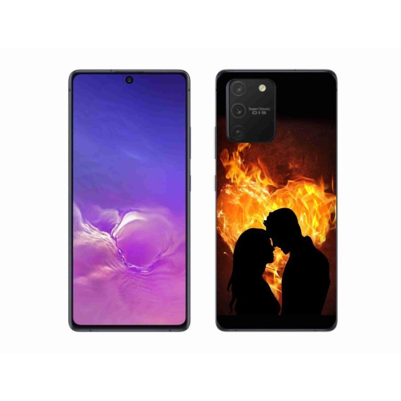 Gelový obal mmCase na mobil Samsung Galaxy S10 Lite - ohnivá láska