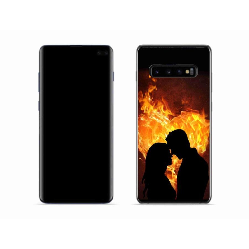 Gelový obal mmCase na mobil Samsung Galaxy S10 - ohnivá láska