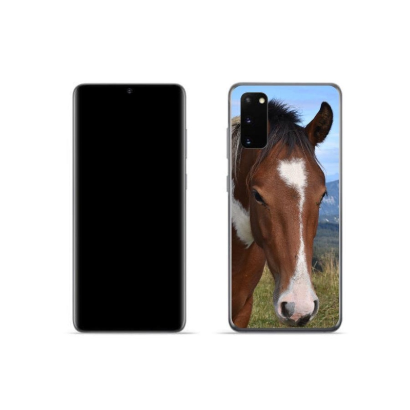 Gelový obal mmCase na mobil Samsung Galaxy S20 - hnědý kůň