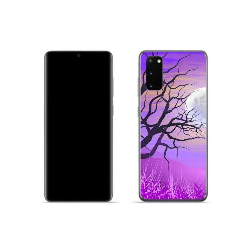 Gelový obal mmCase na mobil Samsung Galaxy S20 - kreslený opadaný strom