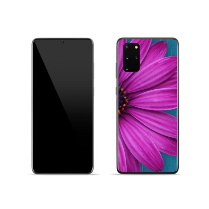 Gelový obal mmCase na mobil Samsung Galaxy S20 Plus - fialová kopretina