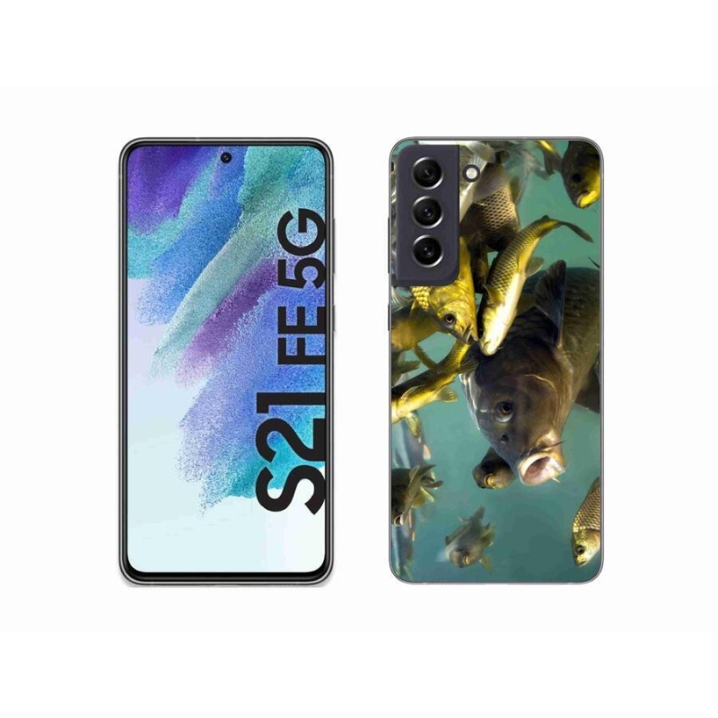 Gelový obal mmCase na mobil Samsung Galaxy S21 FE 5G - hejno ryb