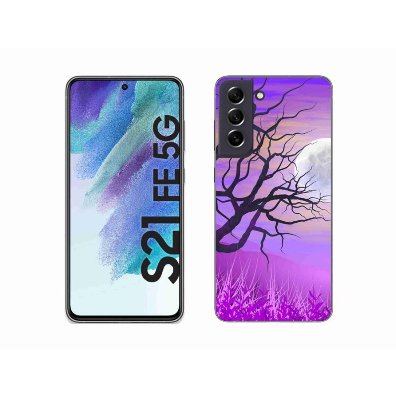 Gelový obal mmCase na mobil Samsung Galaxy S21 FE 5G - kreslený opadaný strom