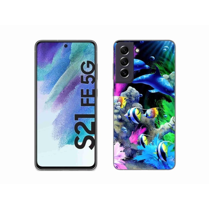 Gelový obal mmCase na mobil Samsung Galaxy S21 FE 5G - mořský svět