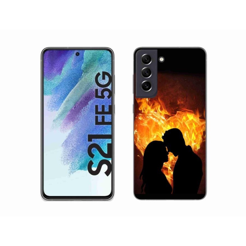 Gelový obal mmCase na mobil Samsung Galaxy S21 FE 5G - ohnivá láska