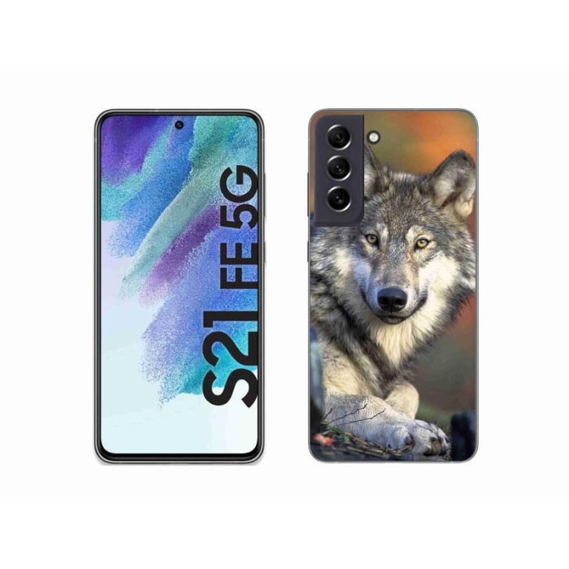 Gelový obal mmCase na mobil Samsung Galaxy S21 FE 5G - vlk