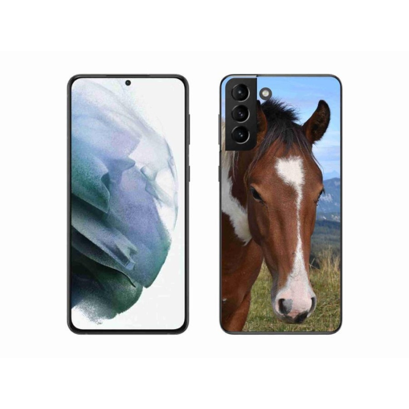 Gelový obal mmCase na mobil Samsung Galaxy S21 Plus - hnědý kůň