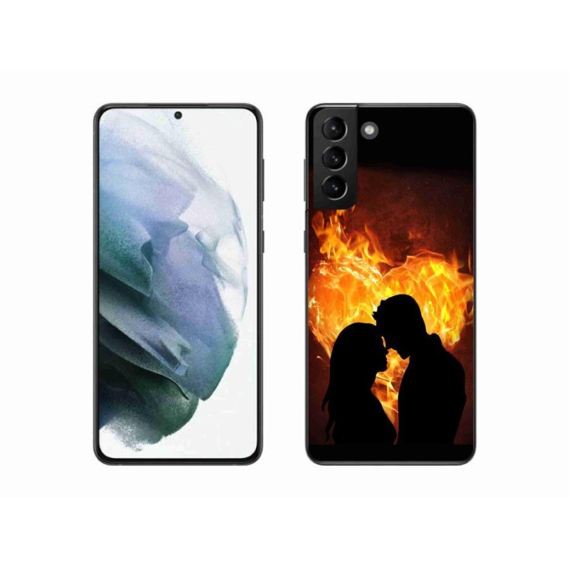 Gelový obal mmCase na mobil Samsung Galaxy S21 Plus - ohnivá láska