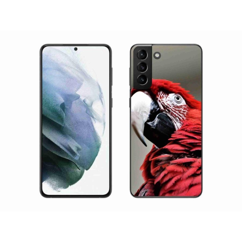 Gelový obal mmCase na mobil Samsung Galaxy S21 Plus - papoušek ara červený