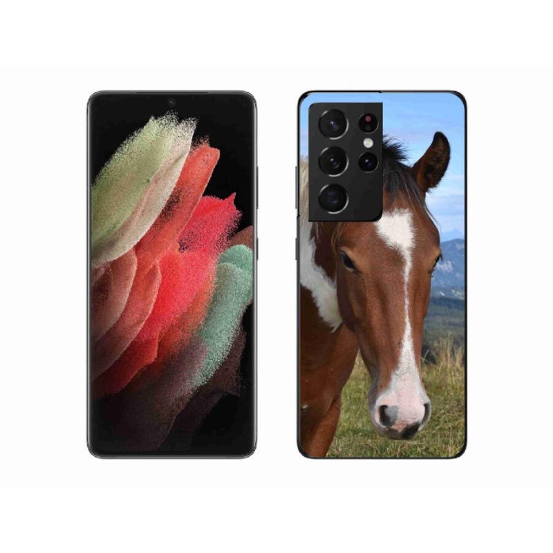 Gelový obal mmCase na mobil Samsung Galaxy S21 Ultra 5G - hnědý kůň