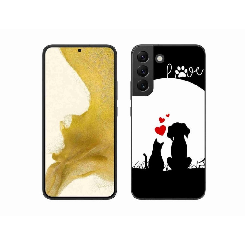 Gelový obal mmCase na mobil Samsung Galaxy S22+ 5G - zvířecí láska