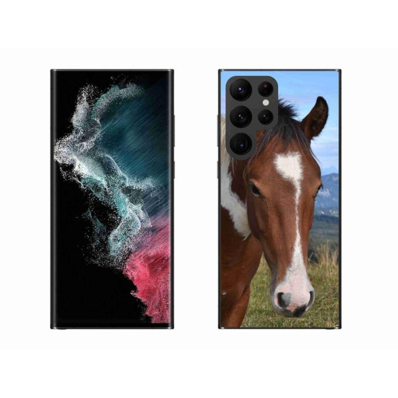 Gelový obal mmCase na mobil Samsung Galaxy S22 Ultra 5G - hnědý kůň