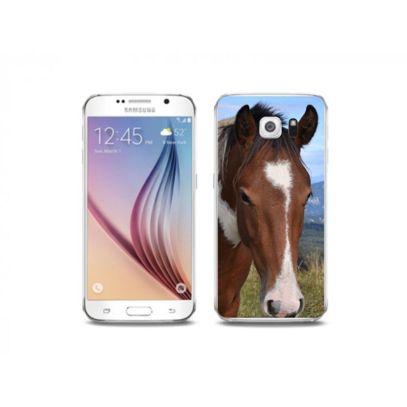Gelový obal mmCase na mobil Samsung Galaxy S6 - hnědý kůň