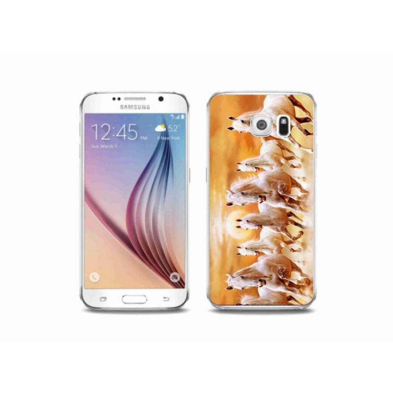 Gelový obal mmCase na mobil Samsung Galaxy S6 - koně 2