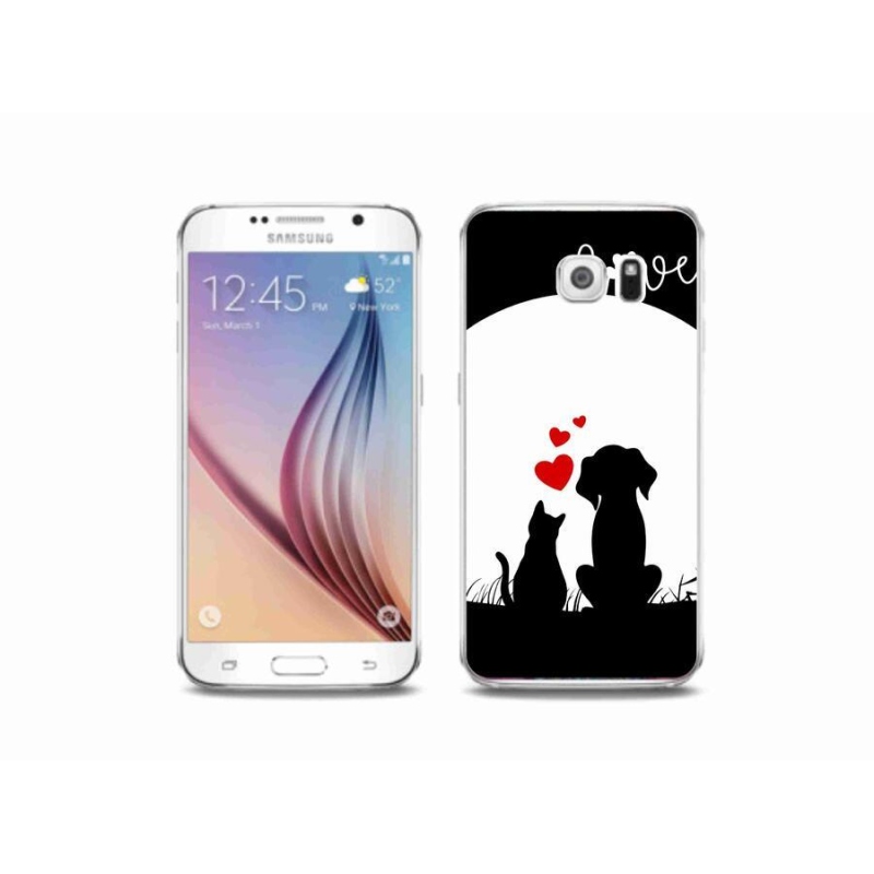 Gelový obal mmCase na mobil Samsung Galaxy S6 - zvířecí láska
