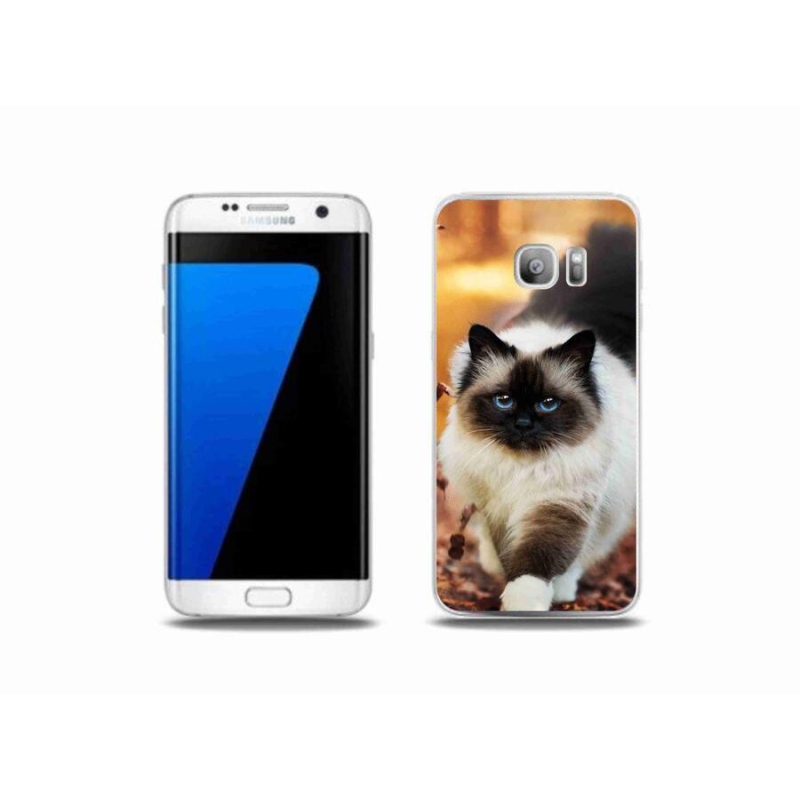 Gelový obal mmCase na mobil Samsung Galaxy S7 Edge - kočka 1
